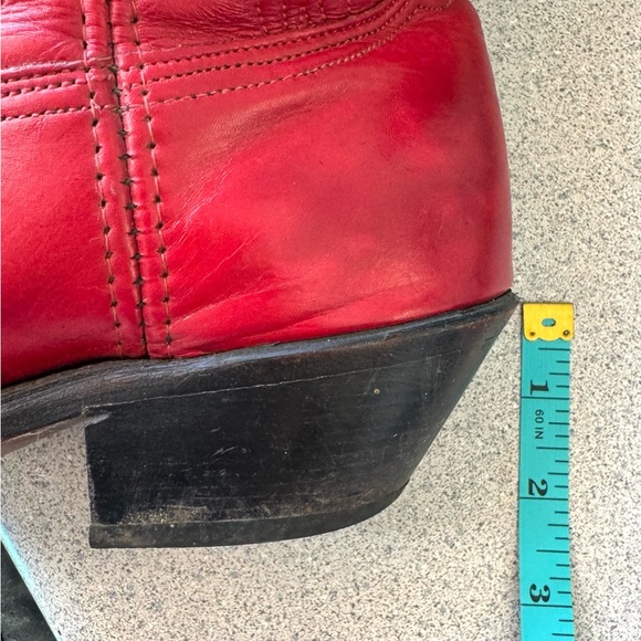 Abilene Boot Co. Red leather cowboy boots 9 western vintage 90s cowgirl 80s - Picture 16 of 16